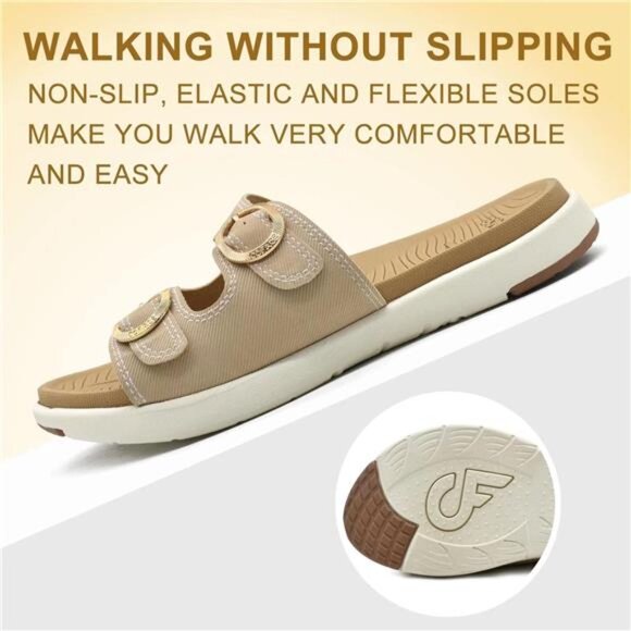 COFACE Womens Orthotic Slides Comfort Plantar Fasciitis Arch Support Slip on - Picture 6 of 7